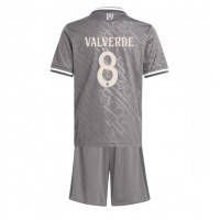 Maglia Calcio Real Madrid Federico Valverde #8 Terza Divisa Bambino 2024-25 Manica Corta (+ pantaloncini)